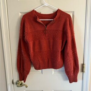 Hippie Rose Rust Cowl Neck Sweater